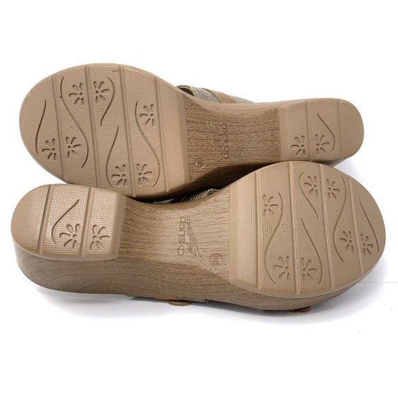 Dansko Jessie Brown Lizard Leather Buckle Sandals - Picture 11 of 12